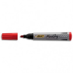 BIC Marking 2000 ECOlutions Marqueurs Permanents à Pointe Conique Moyenne - Rouge