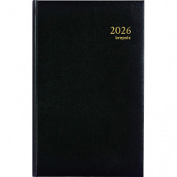 BREPOLS Agenda Janvier à Décembre 2025 LIMA Saturnus Basic 015, relié, 13,3x20,8cm noir