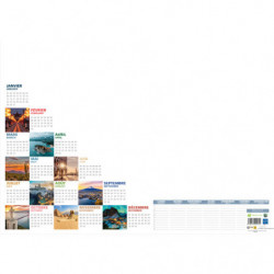 CBG Sous-mains Mosa&iuml;que perpétuel,de Janvier à Décembre 2025, 25 feuilles - format : 54 x 38,5 cm