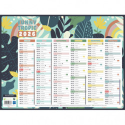 CBG Calendrier Janvier à Décembre 2025 EXOTIQUE médium, 32x42cm, 1 &oelig;illet
