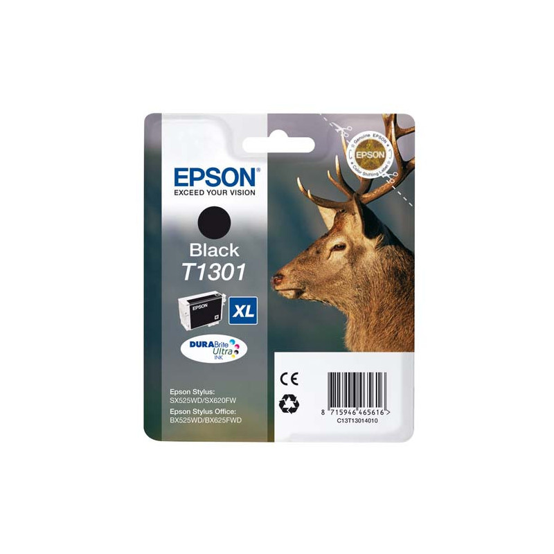 EPSON Cartouche Jet d'Encre DURABrite Ultra Noir (XL) ''Cerf'' - C13T13014012