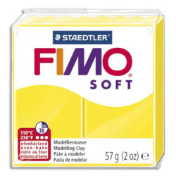 FIMO Pâte à cuire Fimo Soft de 57 g coloris Jaune Citron