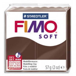 FIMO Pâte à cuire Fimo Soft de 57 g coloris Chocolat