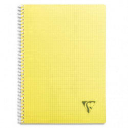 CLAIREFONTAINE Cahier Linicolor spirale polypropylène 180 pages 5x5 format 21x29,7cm. Coloris assortis