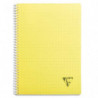 CLAIREFONTAINE Cahier Linicolor spirale polypropylène 180 pages 5x5 format 21x29,7cm. Coloris assortis
