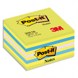 POST-IT Cubes POST-IT® Rêve Intense (néon bleu/vert) 450 feuilles 76 x 76 mm
