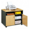 SIMMOB Meuble photocopieur 2 portes + tablette et niche coloris hêtre anthracite