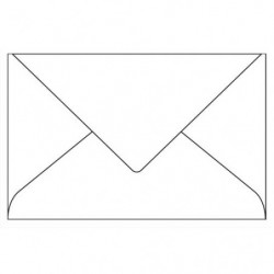 CLAIREFONTAINE Paquet de 20 enveloppes 120g POLLEN 9x14cm. Coloris Blanc