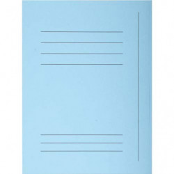 EXACOMPTA Paquet de 50 chemises pré-imprimés 3 rabats SUPER 250 en carte 210 grammes Bleu