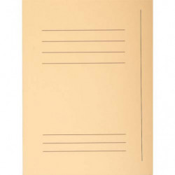 EXACOMPTA Paquet de 50 chemises pré-imprimés 3 rabats SUPER 250 en carte 210 grammes bulle