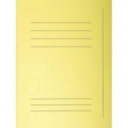EXACOMPTA Paquet de 50 chemises pré-imprimés 3 rabats SUPER 250 en carte 210 grammes Jaune