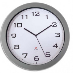 ALBA Horloge murale Horissimo silencieuse grand format en métal, pile AA non fournie - Diamètre 38 cm