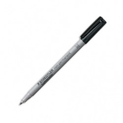 STAEDTLER Feutre multi-usages pour support lisse LUMOCOLOR Encre noire non permanente Pointe de 1mm