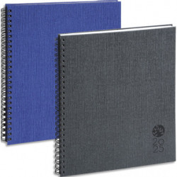 EXACOMPTA Semainier FOREVER Eurotime 22W recyclé Janvier à Décembre 2025, spiralé, 22,5x18,5cm assortis