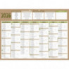 CBG Calendrier Janvier à Décembre 2025 NATURA, 100% recyclé, 40,5x55cm, 2 &oelig;illets et 1 cordonnet