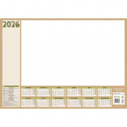 CBG Sous-mains Natura, 100% recyclé, grille millésimée, 25 feuillets, 38,5x54cm, 2 &oelig;illets et 1 cordonnet