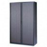 MT INTERNATIONAL Armoire haute monobloc éco Corps et Rideau anthracite - Dimensions L120 x H198 x P43 cm
