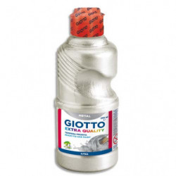 GIOTTO Flacon de 250 ml de gouache métallisée de couleur argent