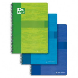 OXFORD Cahier Color Life spiralé 180 pages grands carreaux Seyès grand format 21x29,7cm. Couverture carte