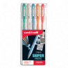 UNI-BALL Pochette de 5 stylos bille à encre gel Top lights, couleurs pastelles assorties UM120AC-5