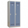 PIERRE HENRY Vestiaire métal industrie sale 2 casiers largeur 80 cm Gris perle Bleu