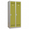 PIERRE HENRY Vestiaire métal industrie sale 2 casiers largeur 80 cm Gris perle anis