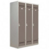 PIERRE HENRY Vestiaire métal industrie sale 3 casiers largeur 120 cm Gris perle basalte