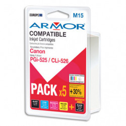 ARMOR compatible Jet d'encre Lot pour CANON PGI-525, CLI-526 BCMY B10177R1