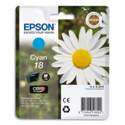 EPSON Cartouche Jet d'Encre Claria Home Cyan ''Pâquerette'' 18 - C13T18024012