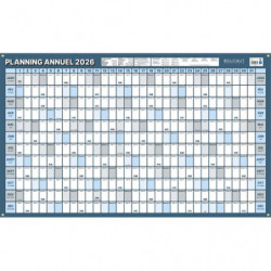 CBG Planning annuel de Janvier à Décembre 2025, effaçable à sec, 60x99cm, 4 &oelig;illets