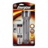 ENERGIZER Torche métal 2D 6 LED Gris autonomie 150 h portée 89 m fournie avec 2 piles D