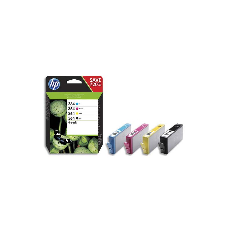 HP Multipack Jet d'encre Noir+couleur 364 N9J73AE