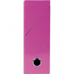 EXACOMPTA Boîte de transfert Iderama, carte lustrée pelliculée, dos 9 cm, 34x25,5 cm, coloris Rose