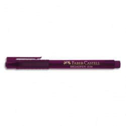 FABER CASTELL Feutre BROADPEN 1554 pointe large 0,8 mm, corps transparent, Magenta indélébile