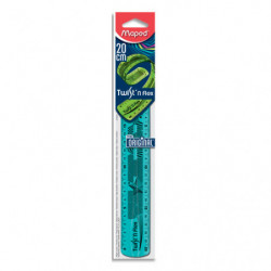 MAPED Twist'n Flex - Règle flexible 20 cm - Coloris assortis : Bleu, Vert, Rose