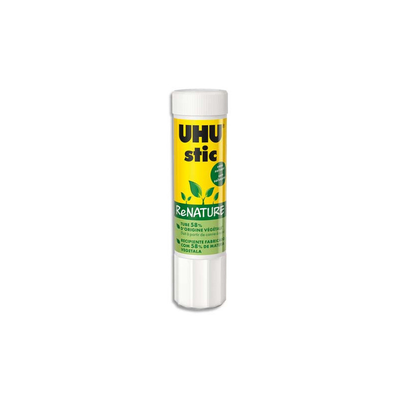 UHU Bâton de colle 21g Renature biologique 58% de matières premières d'origine végétale, 100% recyclable