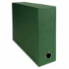 EXACOMPTA Boîte de transfert, carton rigide recouvert de papier toilé, dos 9 cm, 34x25,5 cm, Vert