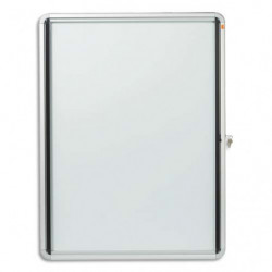 NOBO Vitrine d'affichage magnétique Premium Plus, fermeture à clé, capacité 9 feuilles, A4