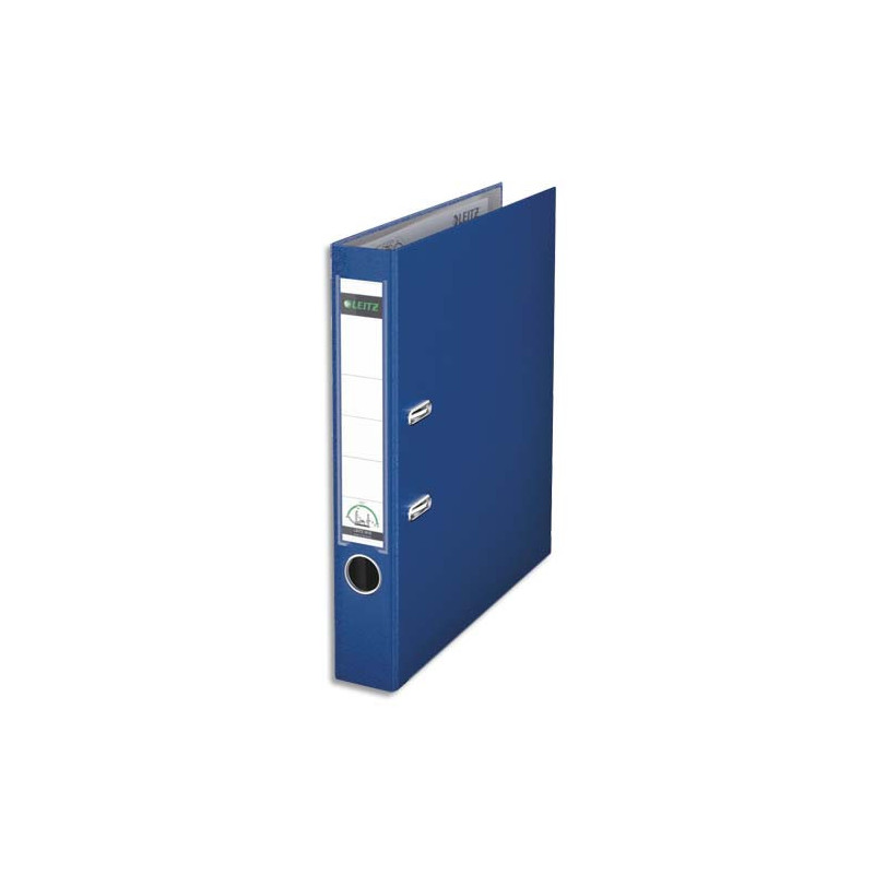 LEITZ Classeur à levier 180°, A4, 8 cm, PP, bleu marine