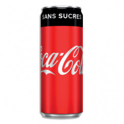 COCA-COLA Zéro canette Slim de boisson gazeuse pétillante sans sucre de 33 cl