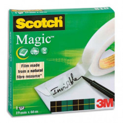 SCOTCH Ruban adhésif invisible Magic 811 - 19mm x 66m, en boîte individuelle