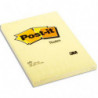 POST-IT Bloc repositionnable de 100 feuilles 102 x 152 mm Jaune uni
