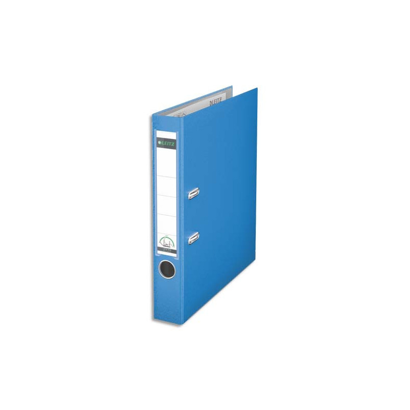 LEITZ Classeur à levier 180°, A4, 8 cm, PP, bleu clair