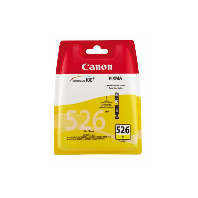 CANON Cartouche Jet d'encre Jaune CLI526Y 4543B001AA