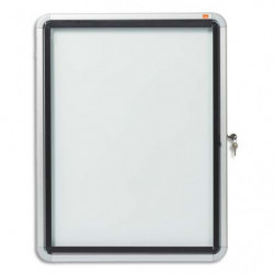 NOBO Vitrine d'affichage extérieure magnétique Premium Plus, fermeture à clé, capacité 4 feuilles, A4