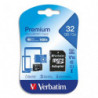 VERBATIM Carte MicroSDHC 32Go+adaptateur Class 10/U1 44083