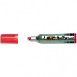 BIC Marking Onyx 1481 Marqueurs Permanents à Pointe Moyenne Biseautée - Rouge