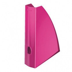 LEITZ Porte-revues Wow. Dimensions (hxp) : 31,2 x 25,8 cm. Dos de 7,5 cm. Coloris Rose