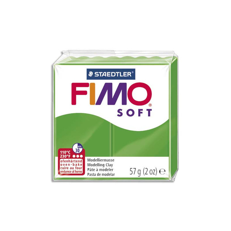 FIMO Pâte à cuire Fimo Soft de 57 g coloris Vert Tropique