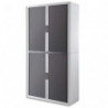 PAPERFLOW EasyOffice armoire démontable corps en PS teinté Blanc rideau Anthracite L110x H204x P41,5 cm